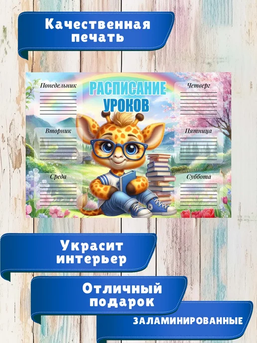 ТриШа Многоразовое расписание уроков А4 ламинированное, белый, фото 2