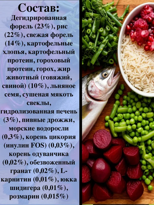 Сухой корм BLITZ Форелью для собак, крупные, средние, 12 кг, фото 3