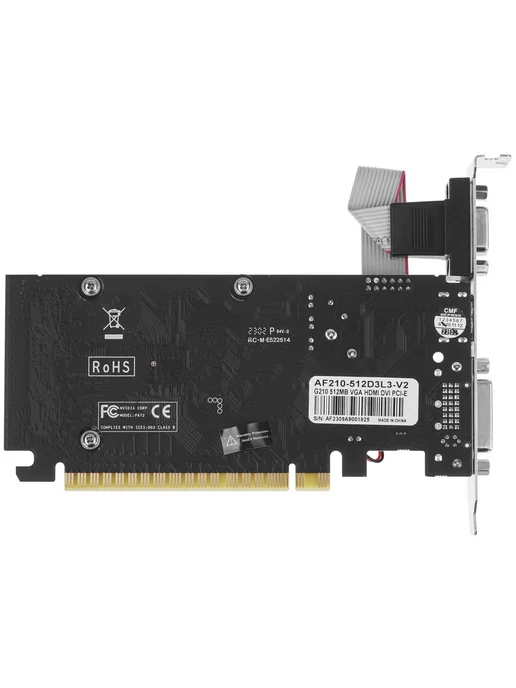 AFOX Видеокарта 1839653 DDR 2 1 ГБ GT210, черный, фото 2