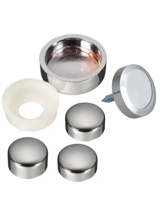 Shower cabin parts Заглушки для саморезов и крепежа, хром 10 шт, 10 шт, фото 2