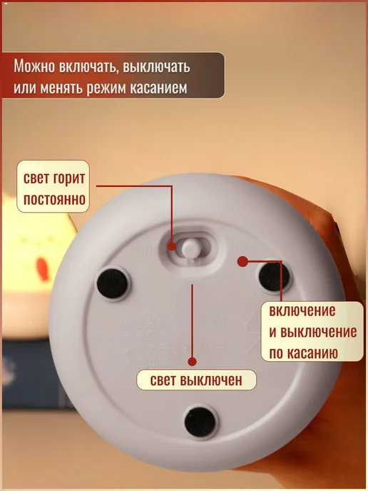 Ali&Ma Ночник детский кошка беспроводной, белый, фото 6