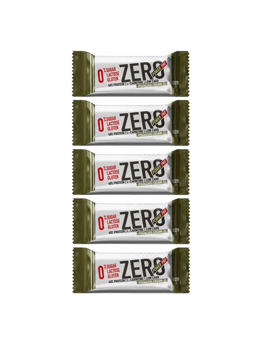 Протеиновый батончик 40% ZERO 5 шт 50 гр Фисташковый крем
