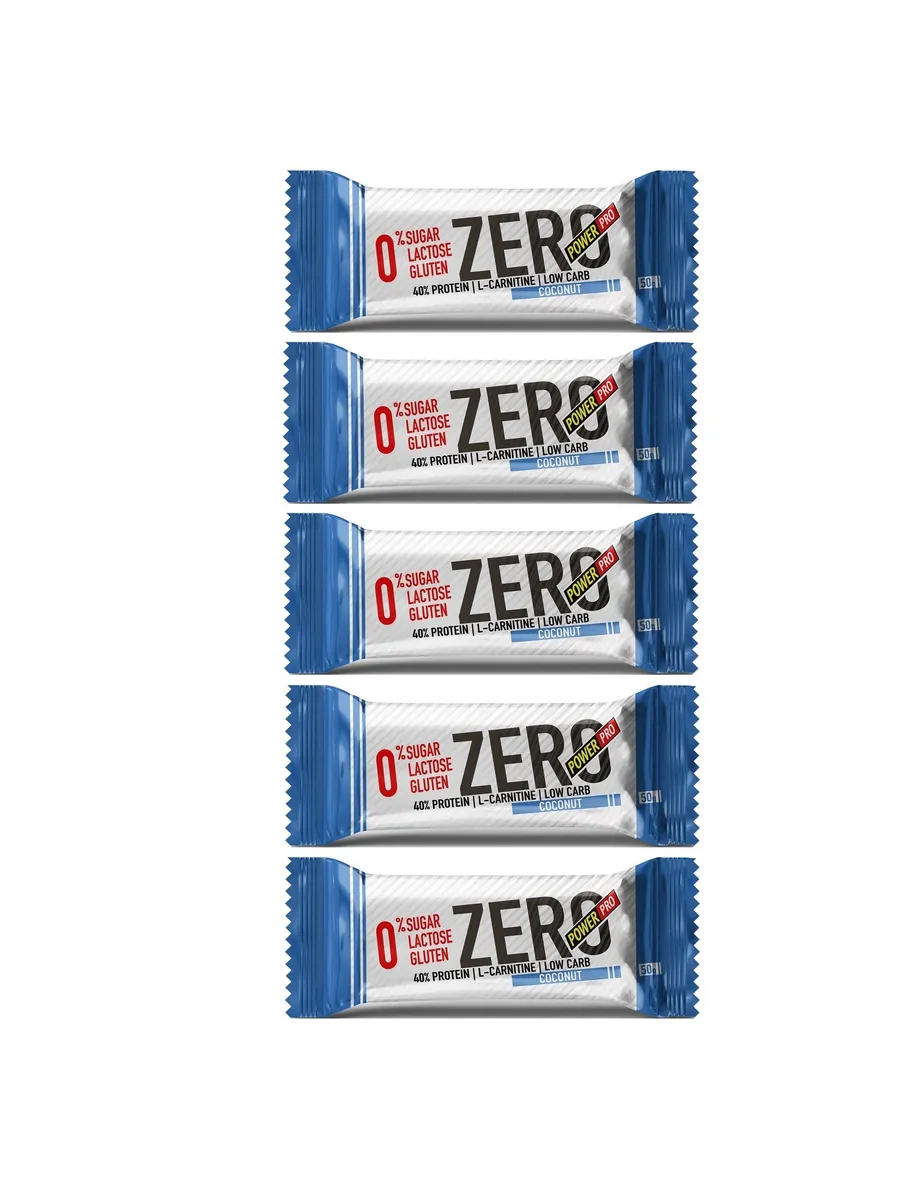 Протеиновый батончик 40% ZERO 5 шт 50 гр Кокос
