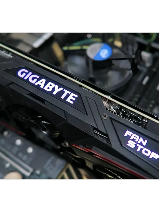 Gigabyte Видеокарта для ПК GeForce GTX 1050 Ti OC 4G с RGB подсветкой, 4 г, фото 5