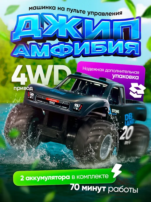BAKSIS Машинка джип на пульте управления для улицы, синий