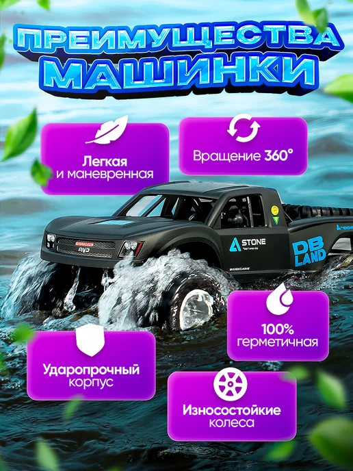 BAKSIS Машинка джип на пульте управления для улицы, синий, фото 4