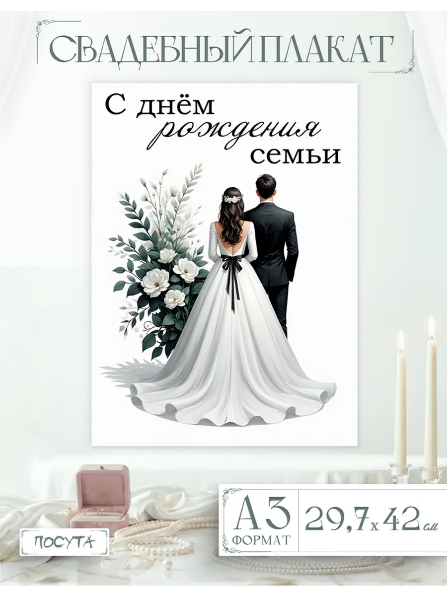 Постер на свадьбу декор