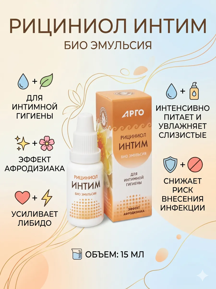 Эмульсия Рициниол Интим, 15 мл