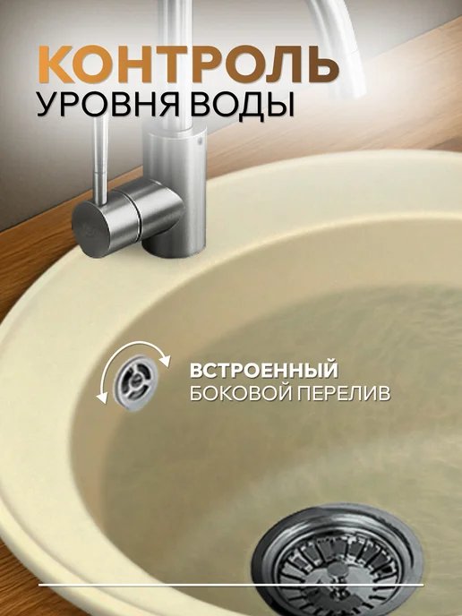 KARL MAYER Мойка для кухни каменная круглая, вариант, фото 5