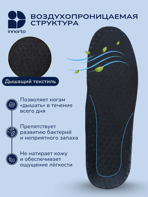 INNORTO Стельки ортопедические при плоскостопии, синий, фото 3