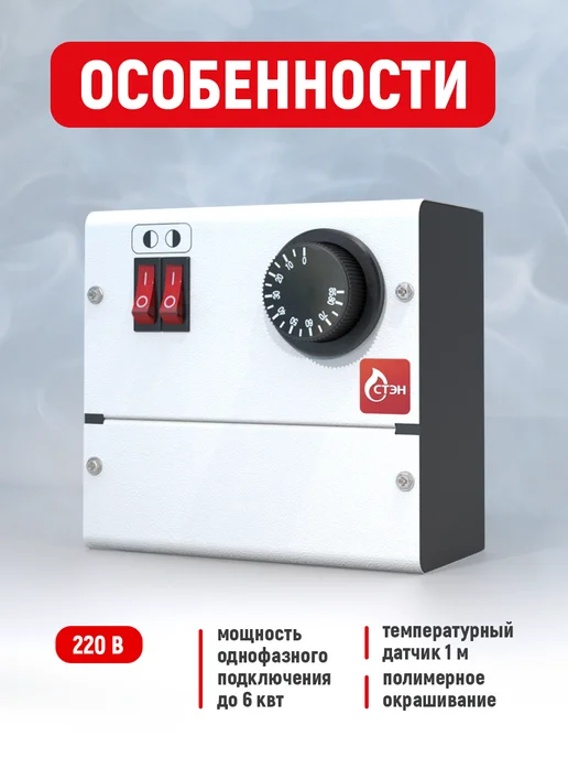 СТЭН Пульт управления 6 кВт 2 платформы, блок ТЭНБ, вариант, фото 2
