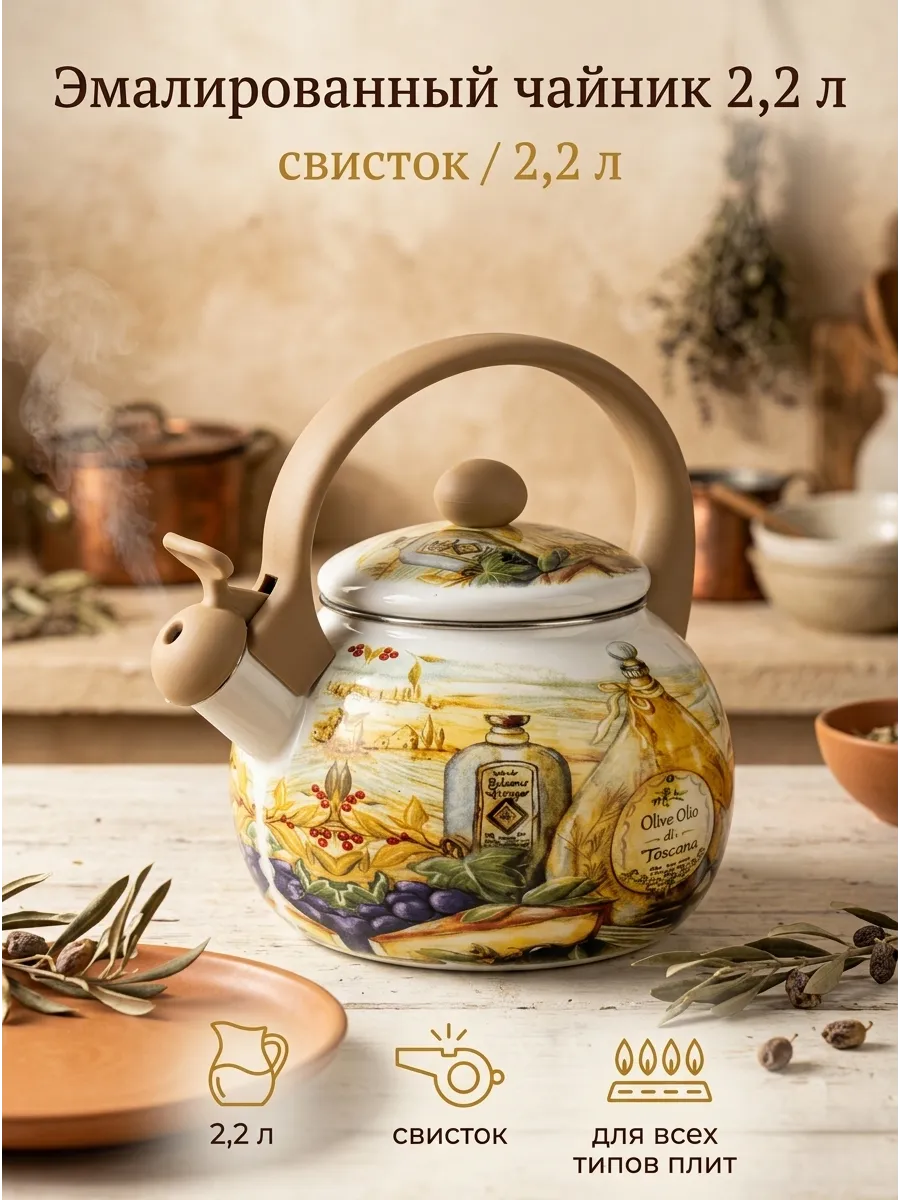 Чайник Эмалированный 2.2л LH-8802