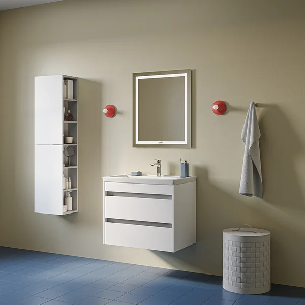 Фото товара на маркетплейсе wildberries Тумба для ванной подвесная, с раковиной, 70 см