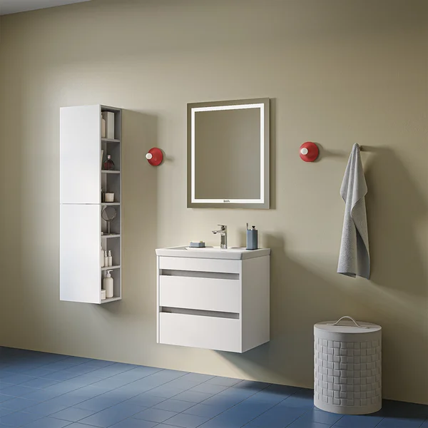 Фото товара на маркетплейсе wildberries Тумба для ванной подвесная, с раковиной, 60 см