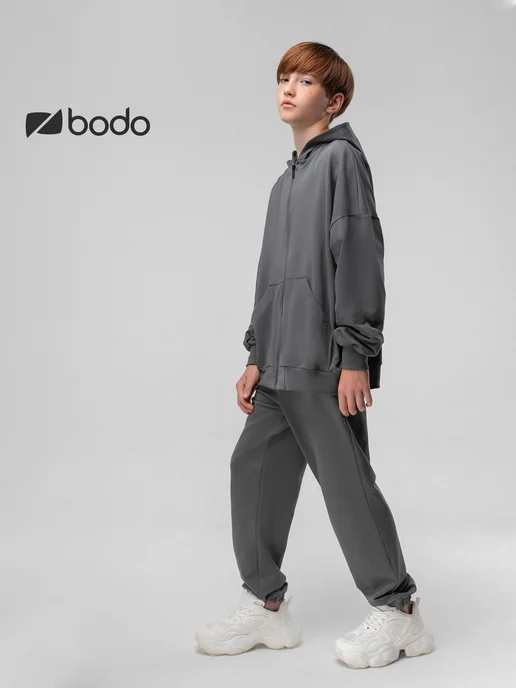 BODO Костюм школьный спортивный, серый, фото 2