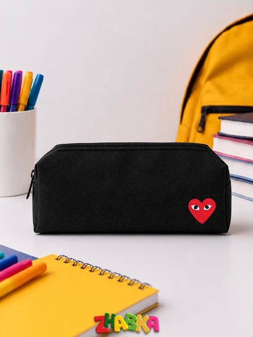 ZHABKA Пенал органайзер школьный подростковый Comme Des Garçons, черный