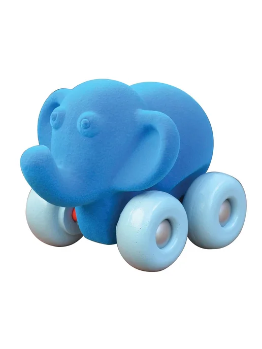 Rubbabu Toys 20129 Каталка для детей "Слон на колесах", из каучука 18 см, голубой, фото 2
