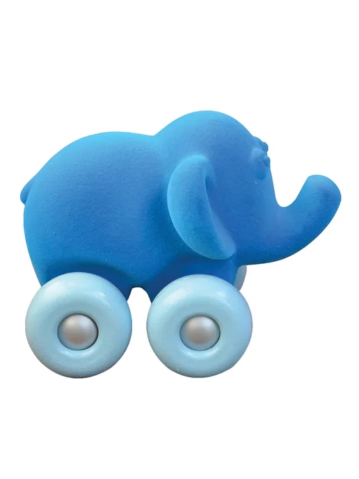 Rubbabu Toys 20129 Каталка для детей "Слон на колесах", из каучука 18 см, голубой, фото 3