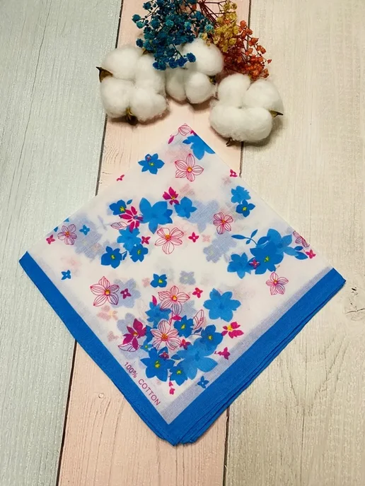 Pastel_lux Платок 1 шт 43х43 см хлопок карманный многоразовый в подарок, 36x36 см, 1 шт, фото 2
