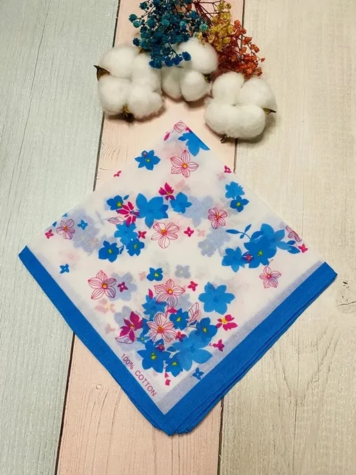 Pastel_lux Платок 1 шт 43х43 см хлопок карманный многоразовый в подарок, 36x36 см, 1 шт, фото 4