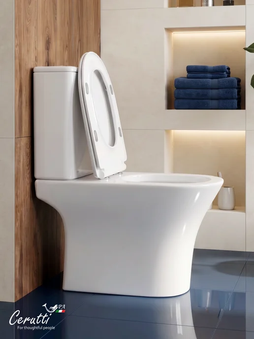 Cerutti spa Унитаз напольный с бачком безободковый BERNINA Tornado, вариант, фото 8