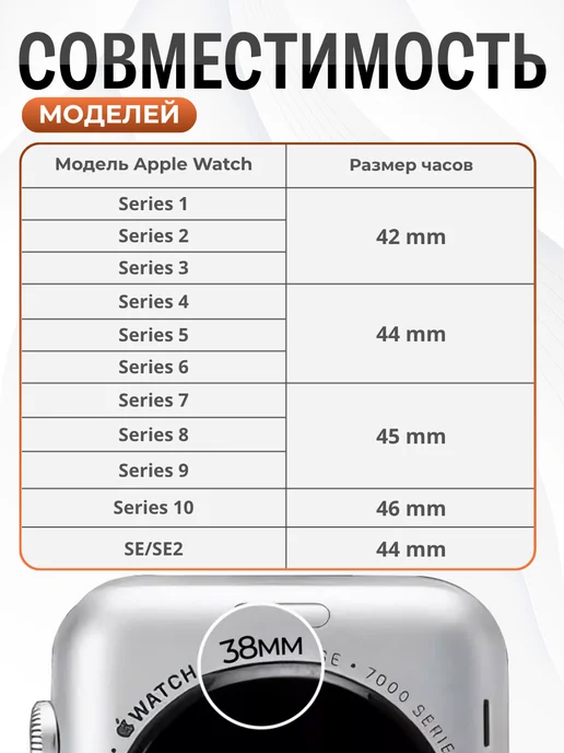 SUBOSAR Ремешок для Apple Watch 42 44 45 46 49 мм миланская петля, серый, фото 2