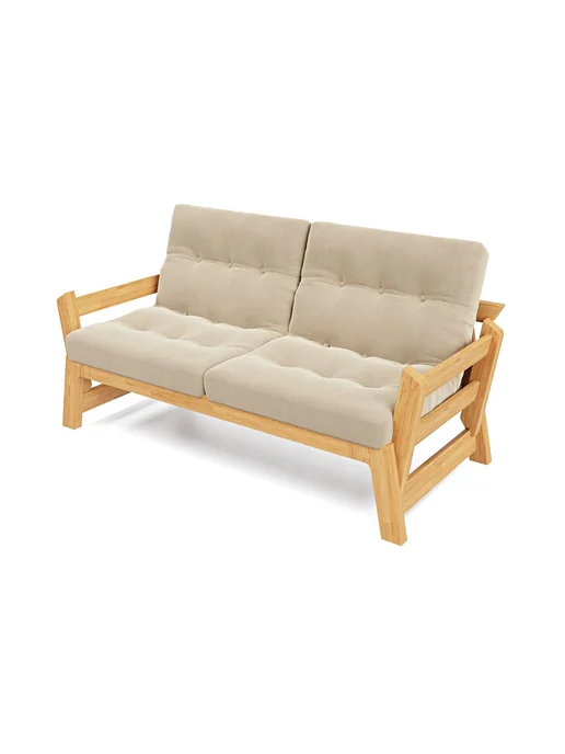 ARSKO Садовый диван кушетка Мод бежевый-сосна, в прихожую, бежевый