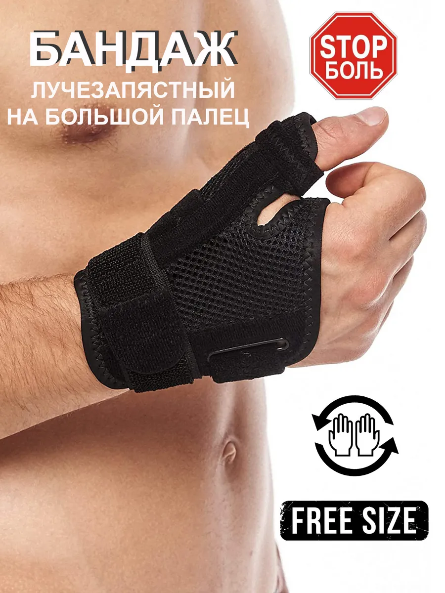 Фиксатор большого пальца на запястье руки напульсник шина