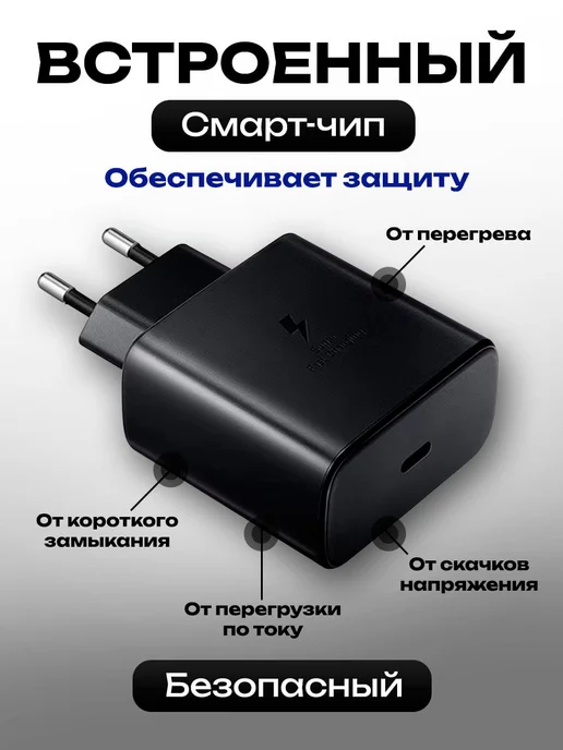Samsung Зарядное устройство 45W с кабелем Type-C, 45 Вт, фото 3