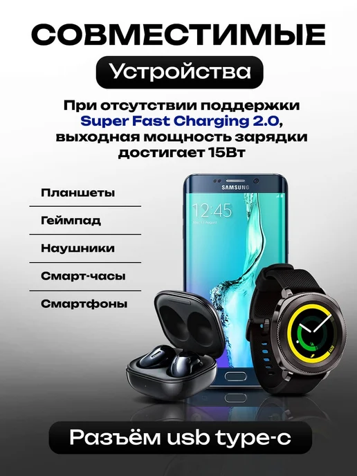 Samsung Зарядное устройство 45W с кабелем Type-C, 45 Вт, фото 6