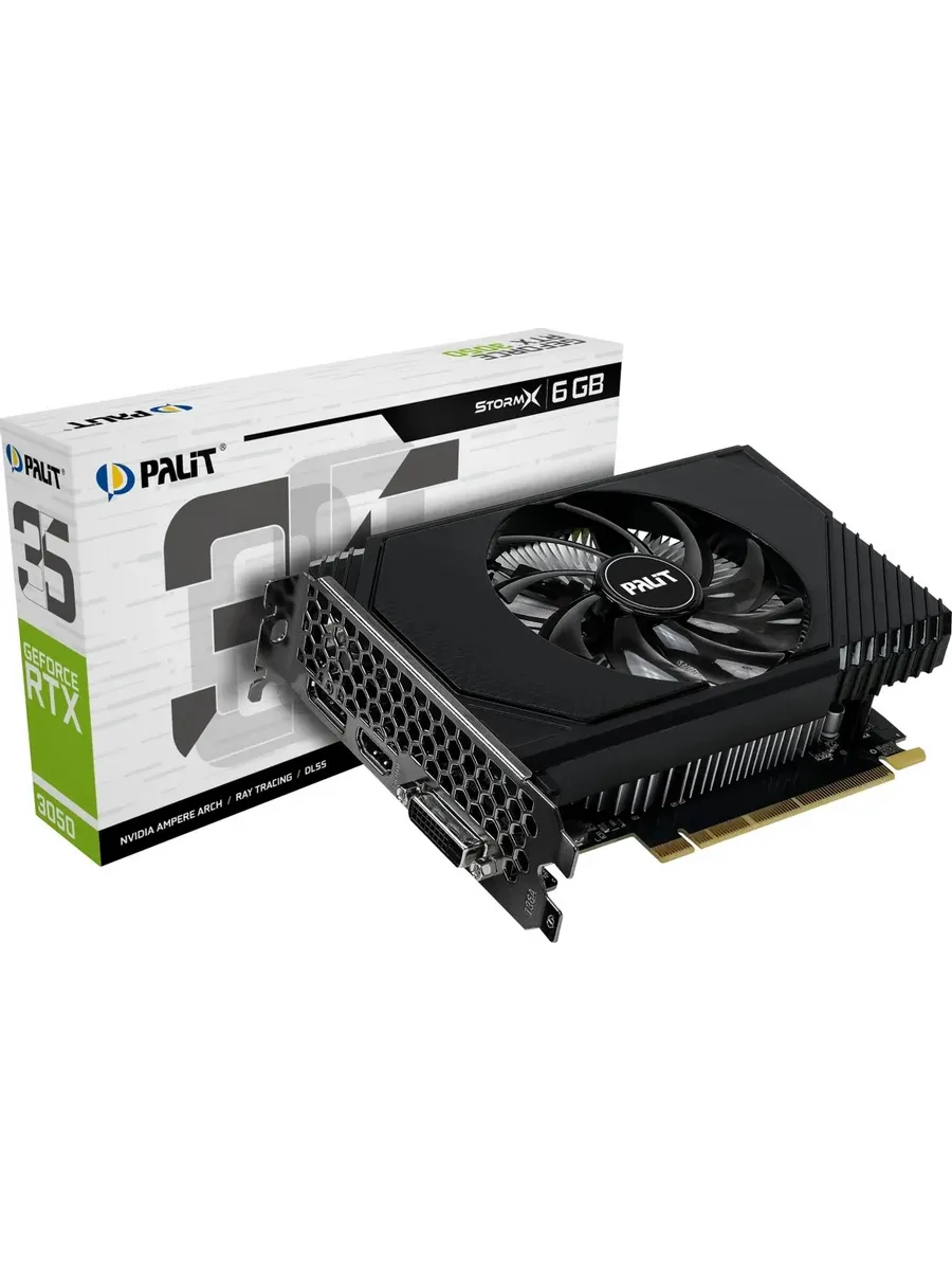 Palit Видеокарта PA-RTX3050 PCIE16 RTX3050 6GB STORMX 6GB V1