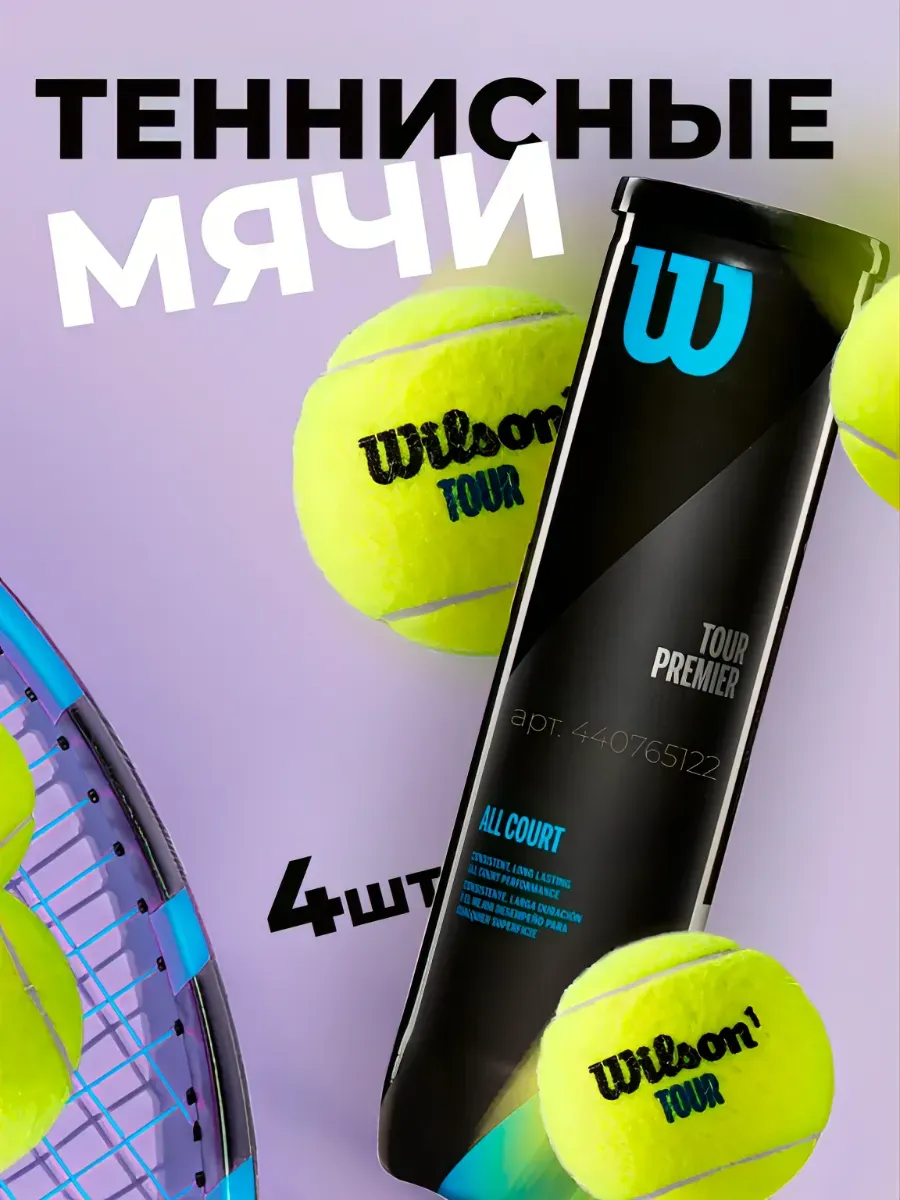 Теннисные мячи Tour Premier All Court 4 Ball