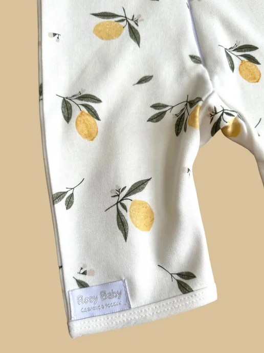 Rosy Baby Песочник на молнии трикотажный, белый, фото 2
