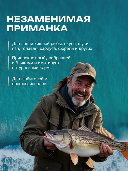 Набор блесен вертушки на хариуса мушки для рыбалки 5 шт, 5 шт, фото 3
