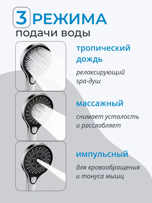 HydroVibe Лейка для душа SPA, серый, фото 2