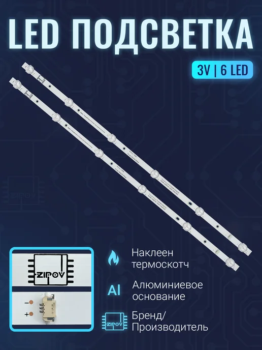 Zipov Подсветка для ТВ BBK 32LEM-1054 32LEX-7154 32LEM-1078, вариант, фото 2