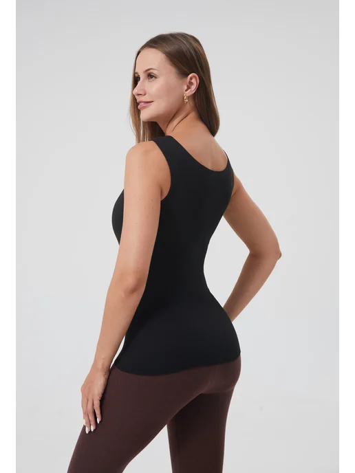 TAVATKING Термомайка бесшовная теплая с начесом, черный, фото 2