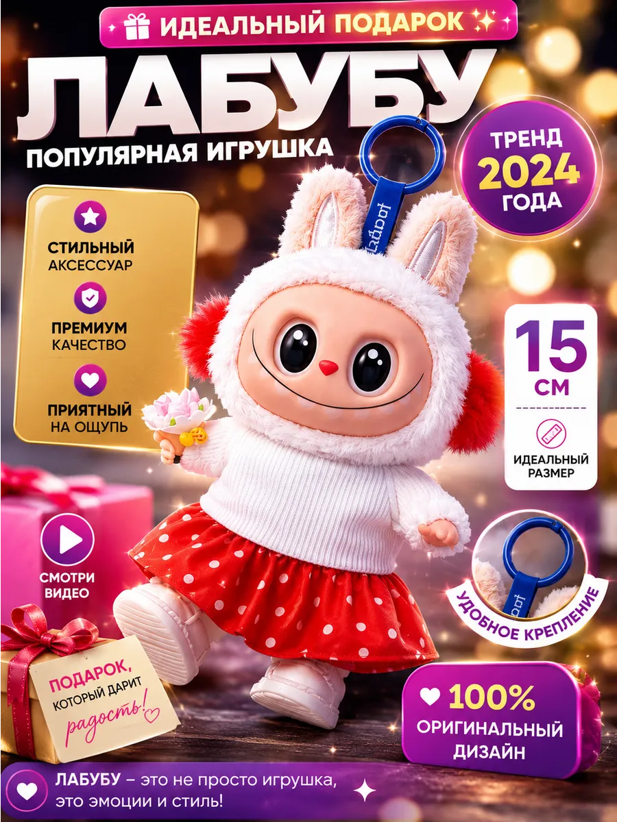 Игрушка сюрприз Лабубу Labubu для девочек брелок