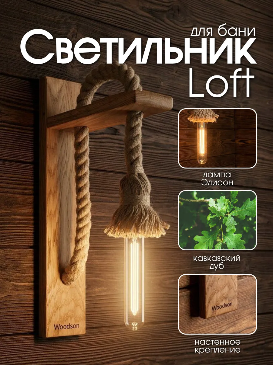 Светильник Лофт для бани