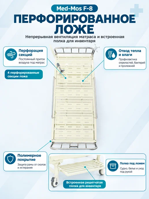 Med-Mos Кровать для лежачих больных YG-5, вариант, фото 6