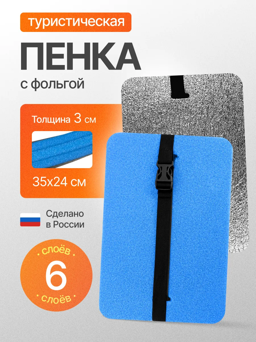 Сидушка туристическая с фольгой 6-ти слойная