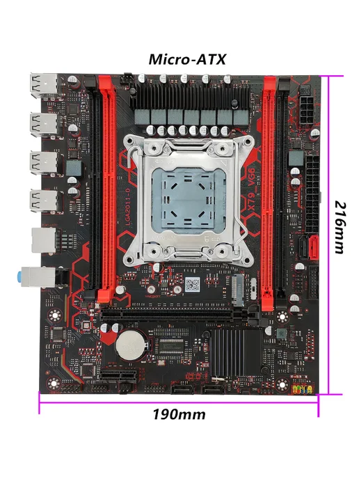 Huassen X79 материнская плата LGA 2011 DDR3 Поддерживает TPM 2.0, вариант, фото 3