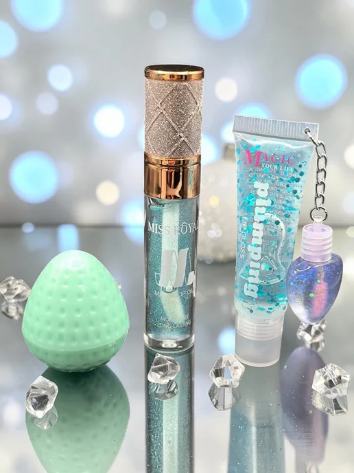 Kiss Beauty Набор блесков для губ "New", розовый, фото 8