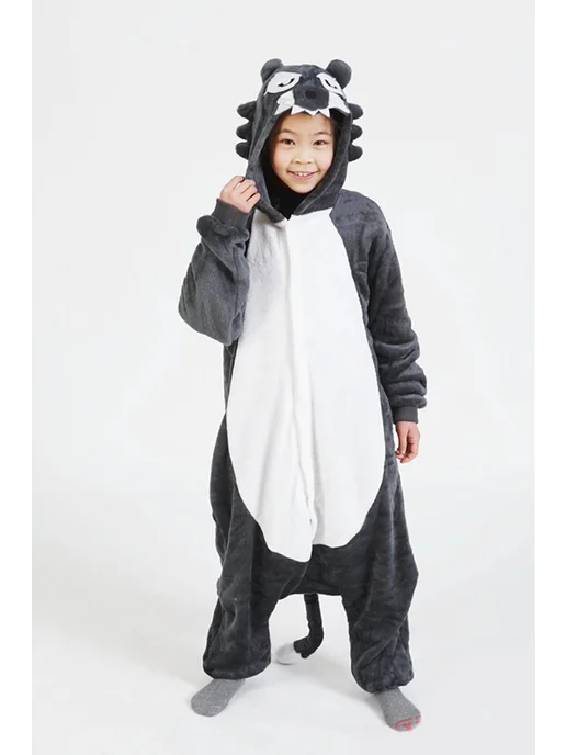 KIGURUMISALE Комбинезон кигуруми для детей Волк, белый, фото 3