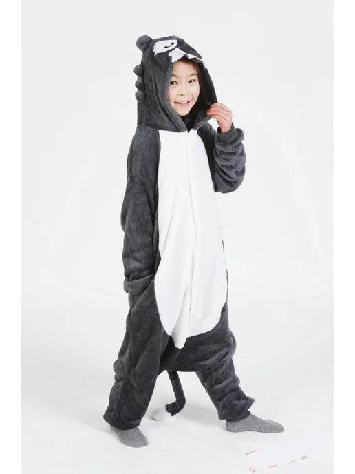 KIGURUMISALE Комбинезон кигуруми для детей Волк, белый, фото 4