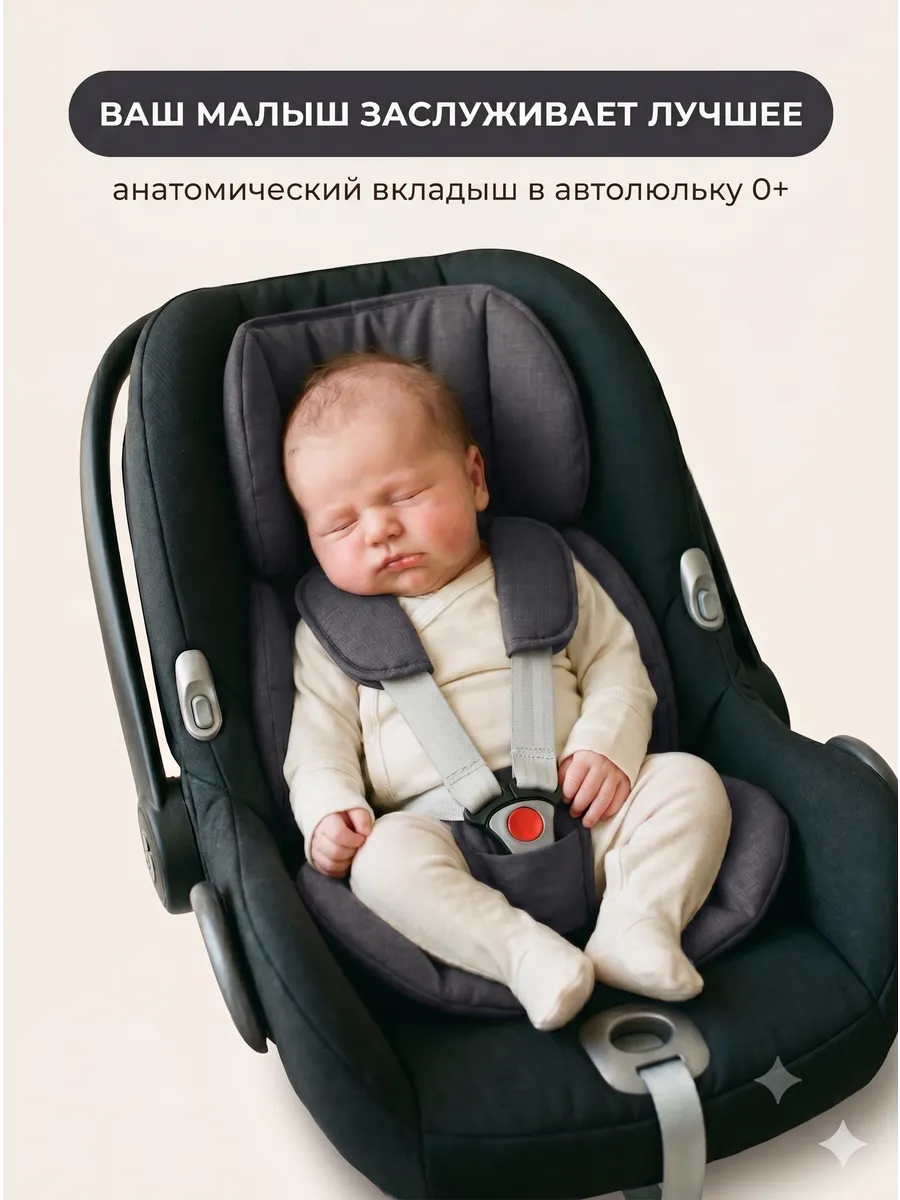 Вкладыш в коляску матрасик в автолюльку 48 х 68 см