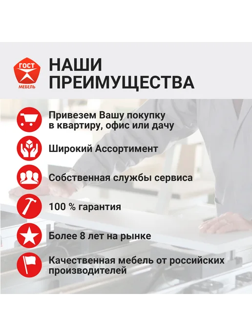 Мебельная компания МиФ Стенка для гостиной Нэнси NEW 2,8 м коричневый, белый, 2,8 м, фото 6