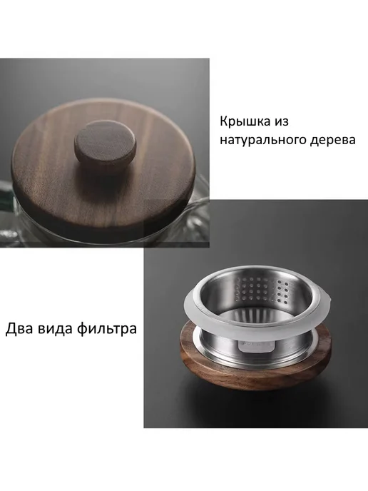 Кувшин для воды жаропрочный стеклянный с фильтром 1800мл, 1,5 л, фото 3