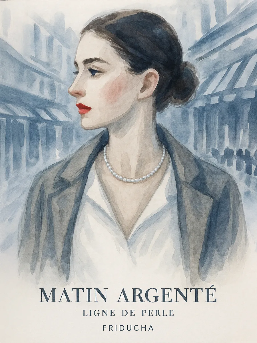 Чокер Éclat Fin Argenté, микро-жемчуг 2–3 мм, родий