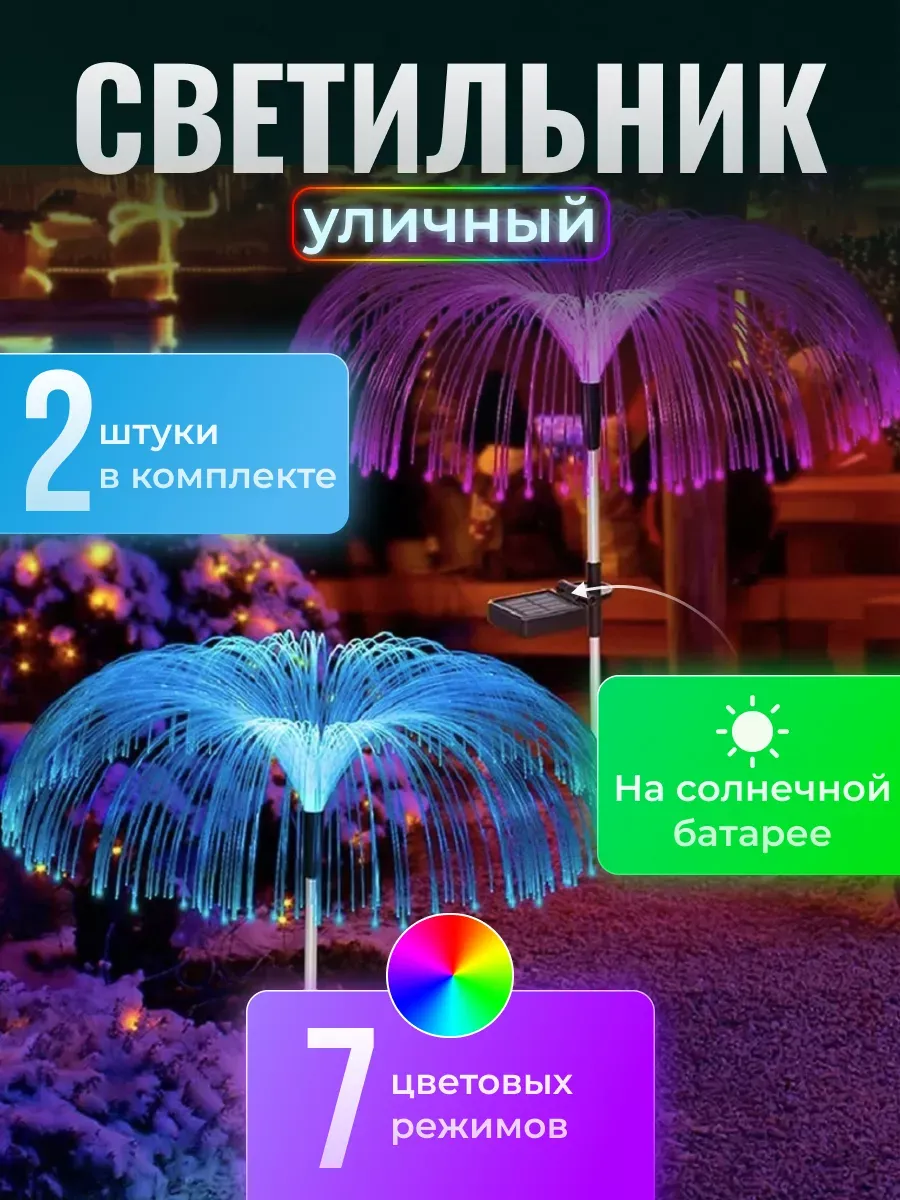 Уличный светильник на солнечной батарее в виде светящегося
